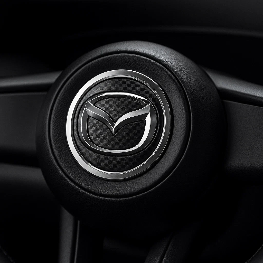 Mazda Steering Wheel Sticker | Easy Chrome Interior Upgrade