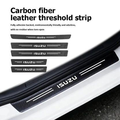 Carbon Fibre Door Sill Protector Stickers for Isuzu D-MAX 5PCS