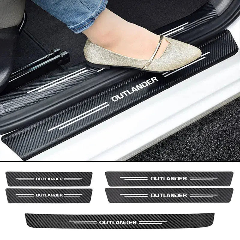 Carbon Fibre Rear Bumper Protector Sticker for Mitsubishi Outlander