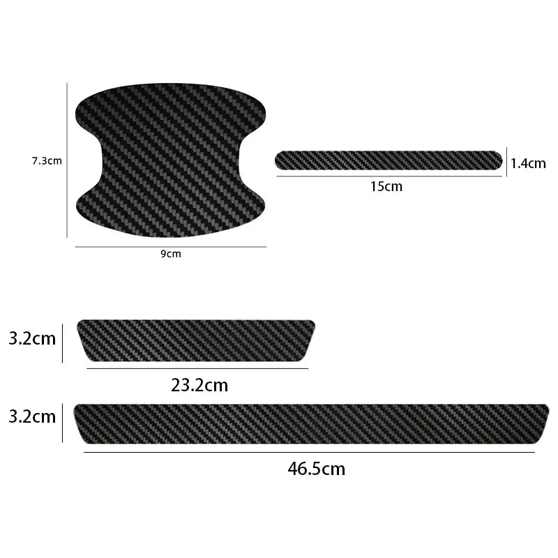 12PCS Carbon Fibre Door Sill & Handle Protector Kit for Subaru Models