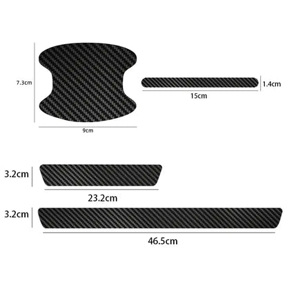 12PCS Carbon Fibre Door Sill & Handle Protector Kit for Subaru Models