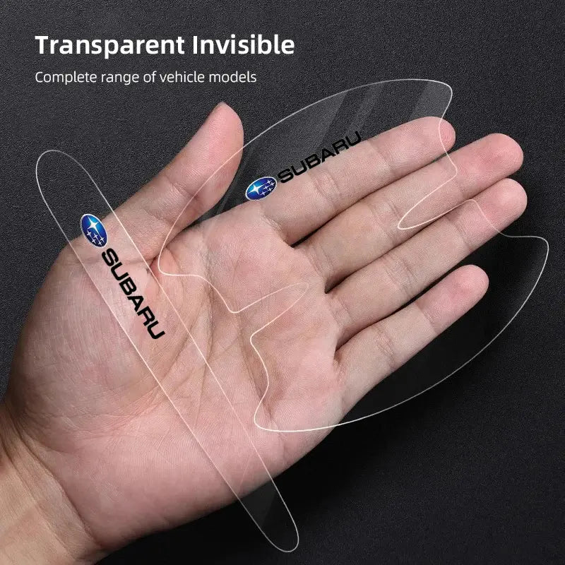 8PCS Transparent Door Handle Protector Stickers for Subaru Vehicles