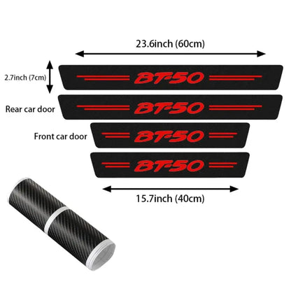 5PCS Carbon Fibre Door Sill Protector Stickers for Mazda BT-50