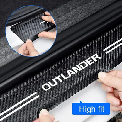 Carbon Fibre Rear Bumper Protector Sticker for Mitsubishi Outlander