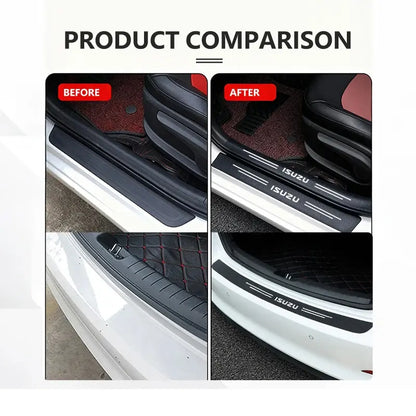 Carbon Fibre Door Sill Protector Stickers for Isuzu D-MAX 5PCS
