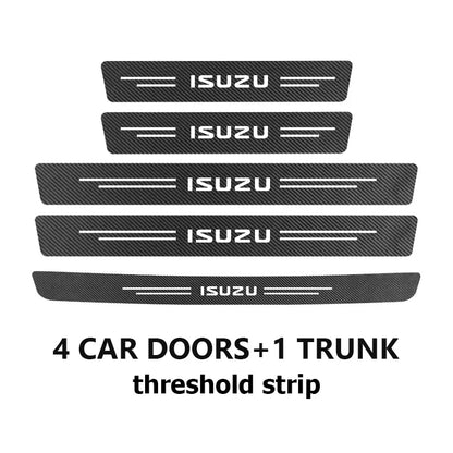 Carbon Fibre Door Sill Protector Stickers for Isuzu D-MAX 5PCS
