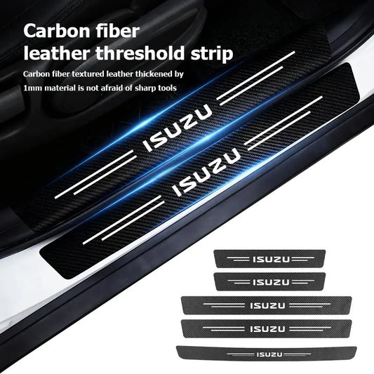 Carbon Fibre Door Sill Protector Stickers for Isuzu D-MAX 5PCS