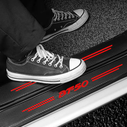 5PCS Carbon Fibre Door Sill Protector Stickers for Mazda BT-50
