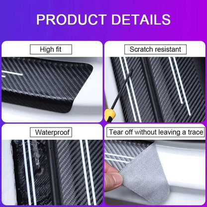 Carbon Fibre Rear Bumper Protector Sticker for Mitsubishi Outlander