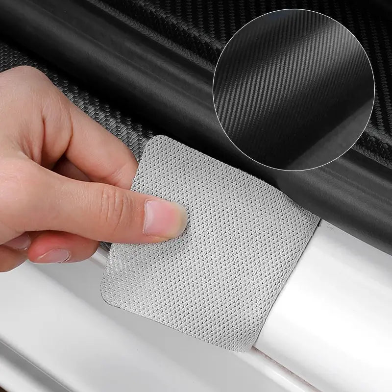 5PCS Carbon Fibre Door Sill Protector Stickers for Mazda BT-50