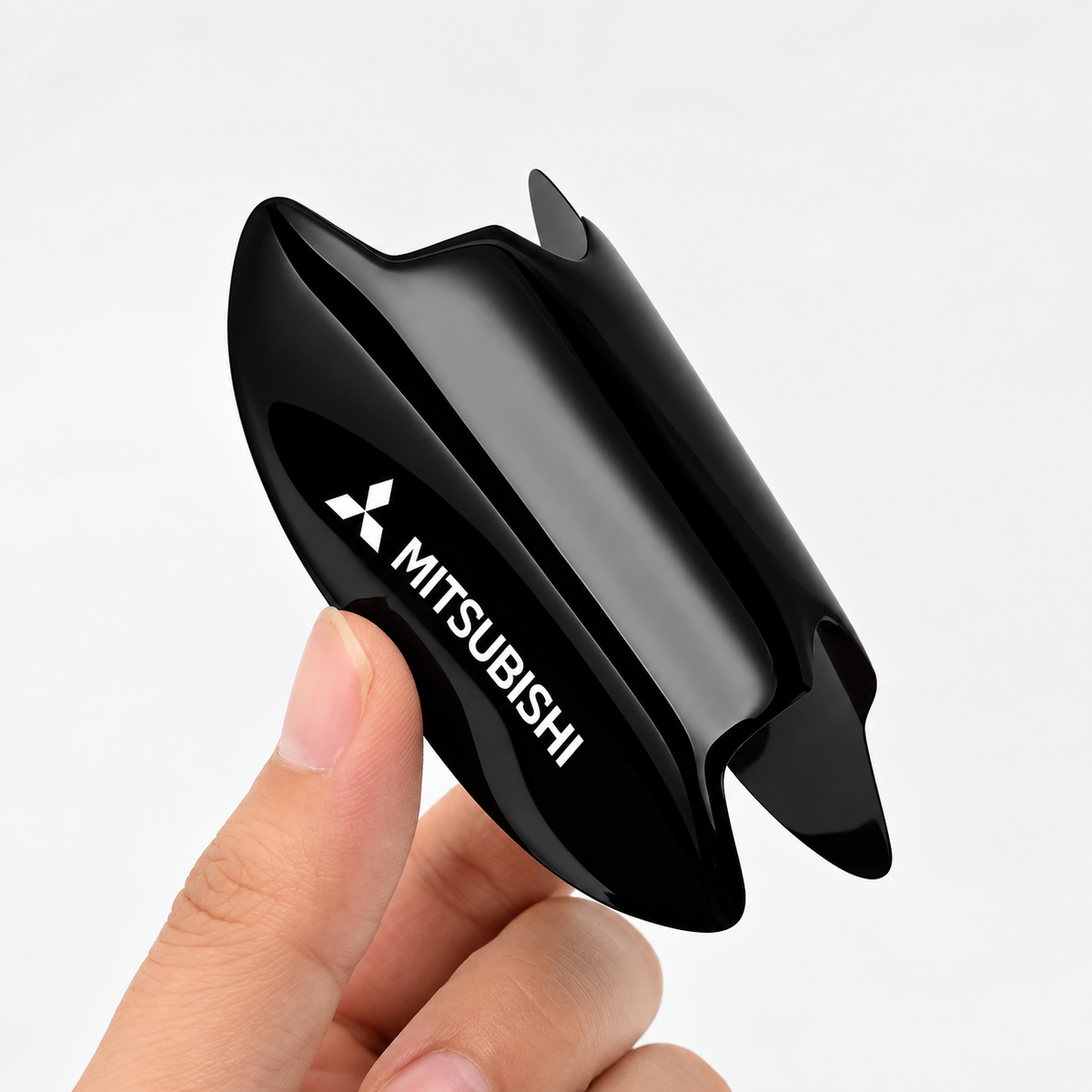 Mitsubishi branded door handle protector installed on car door