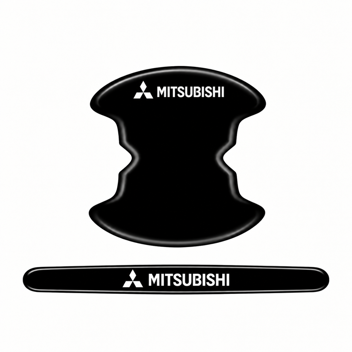 Mitsubishi protective stickers for car door and rearview mirror