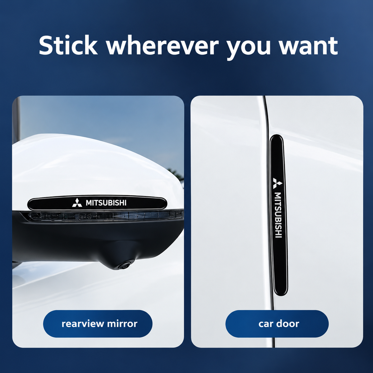 Mitsubishi black door handle protector for car paint protection