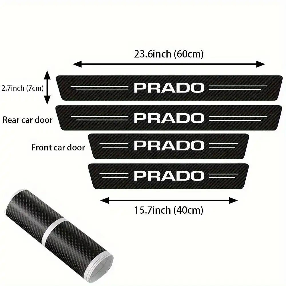 5Pcs Toyota Land Cruiser Prado Door Sill Protector – Anti-Scratch PVC Threshold Strips