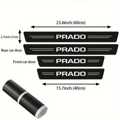 5Pcs Toyota Land Cruiser Prado Door Sill Protector – Anti-Scratch PVC Threshold Strips