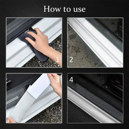 5Pcs Toyota Land Cruiser Prado Door Sill Protector – Anti-Scratch PVC Threshold Strips