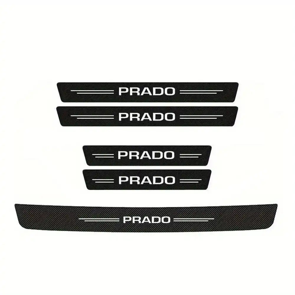5Pcs Toyota Land Cruiser Prado Door Sill Protector – Anti-Scratch PVC Threshold Strips
