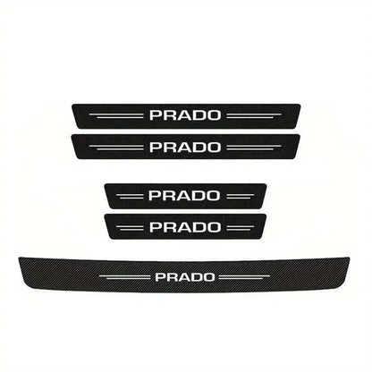 5Pcs Toyota Land Cruiser Prado Door Sill Protector – Anti-Scratch PVC Threshold Strips