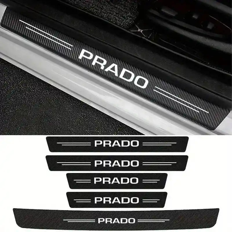 5Pcs Toyota Land Cruiser Prado Door Sill Protector – Anti-Scratch PVC Threshold Strips