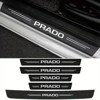 5Pcs Toyota Land Cruiser Prado Door Sill Protector – Anti-Scratch PVC Threshold Strips