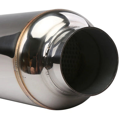 Universal 3 Inch Exhaust Resonator Muffler 12 Inch Stainless Steel