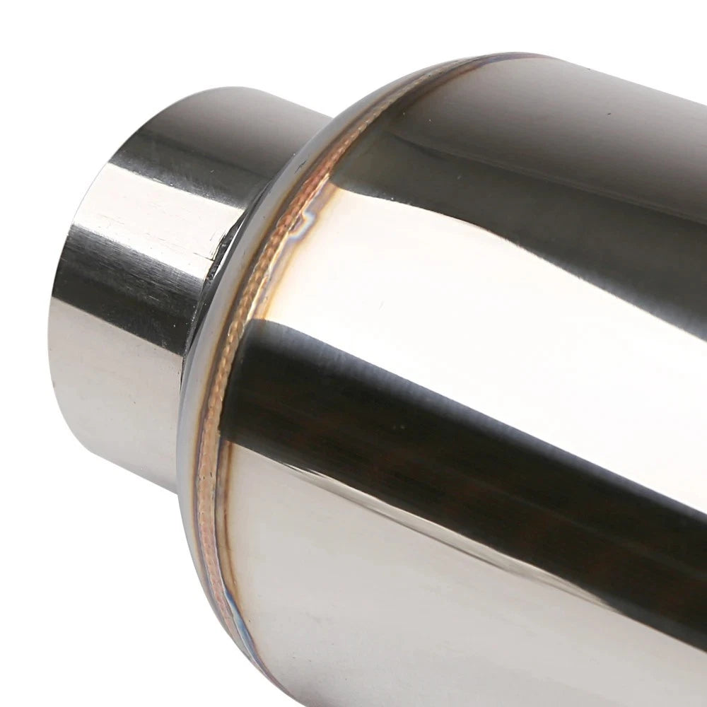 Universal 3 Inch Exhaust Resonator Muffler 12 Inch Stainless Steel