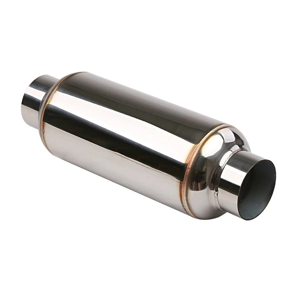 Universal 3 Inch Exhaust Resonator Muffler 12 Inch Stainless Steel