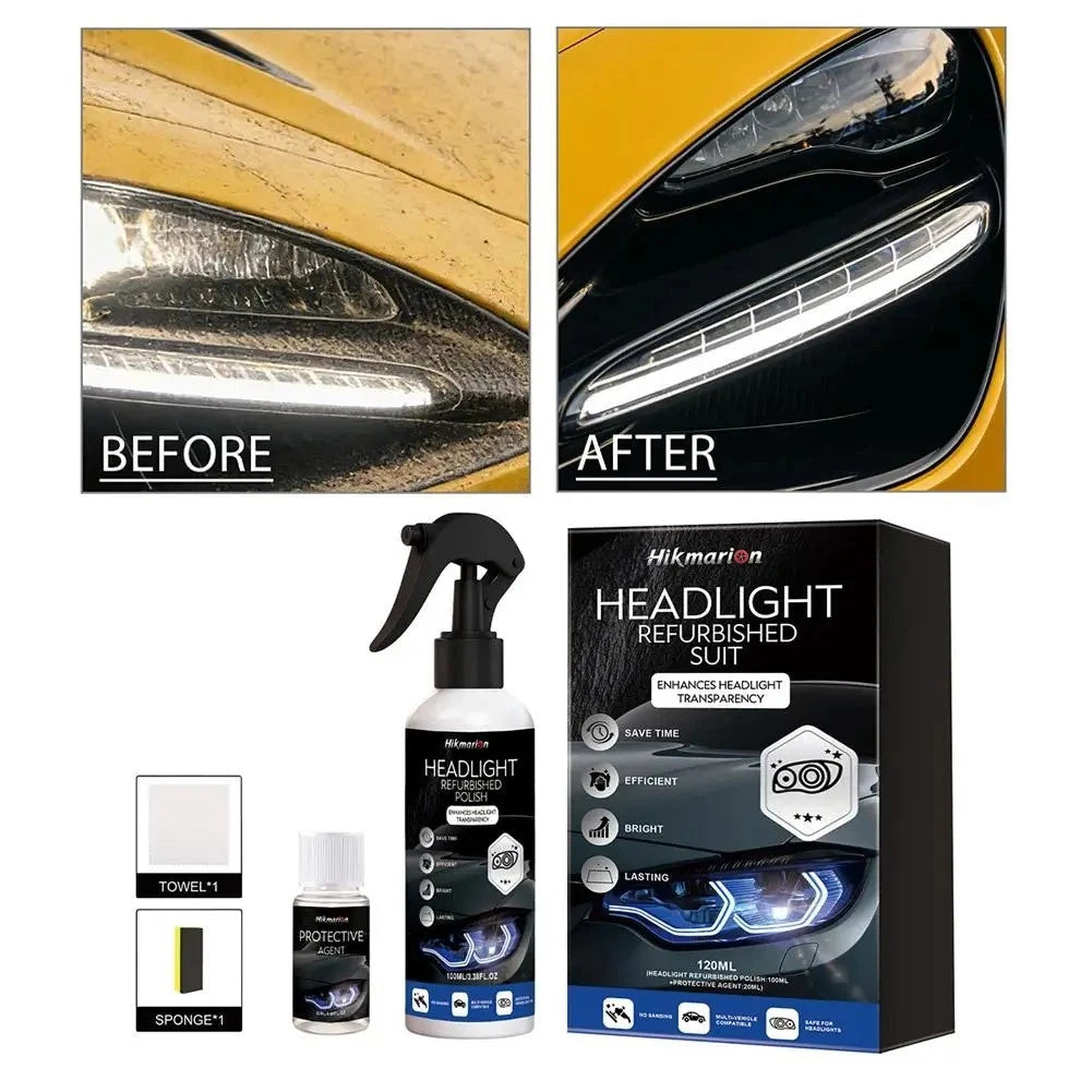 Car Headlight Restoration Liquid Polish UV Protection Lens Repair