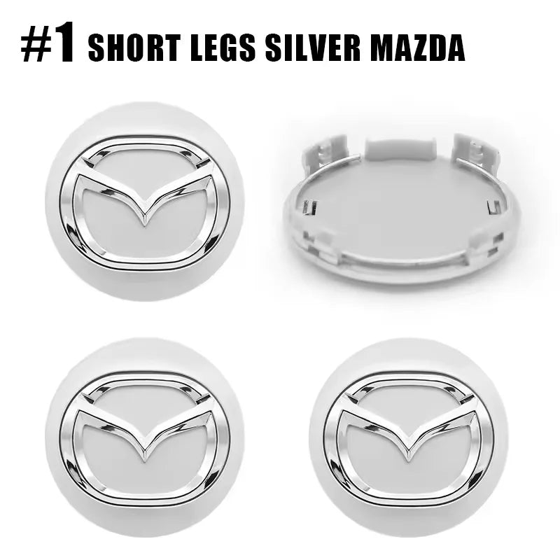 4pcs Mazda Wheel Centre Hub Caps 56/60mm Rim Covers for 2 3 5 6 CX-3 CX-5