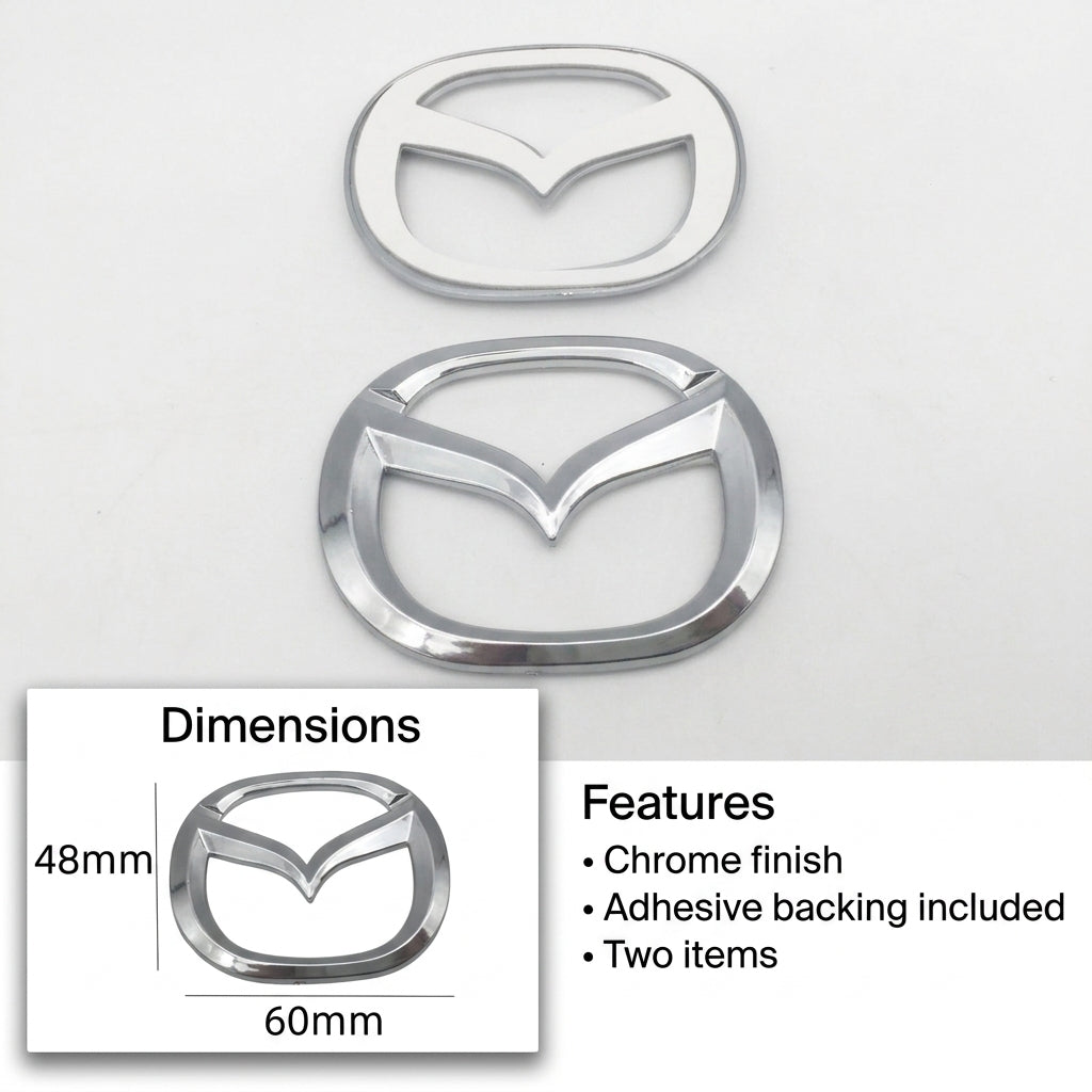 Mazda Emblem Badge Sticker PVC Front Rear Steering Wheel Decal 3D 1PC