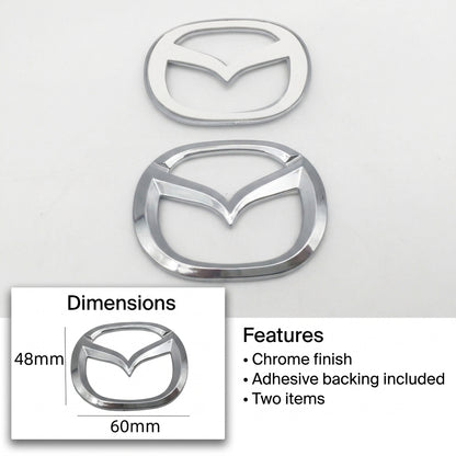 Mazda Emblem Badge Sticker PVC Front Rear Steering Wheel Decal 3D 1PC