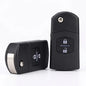 2 Button Mazda Flip Key Fob Shell Case Uncut Blade for 3 5 6 RX7 RX8 BT-50