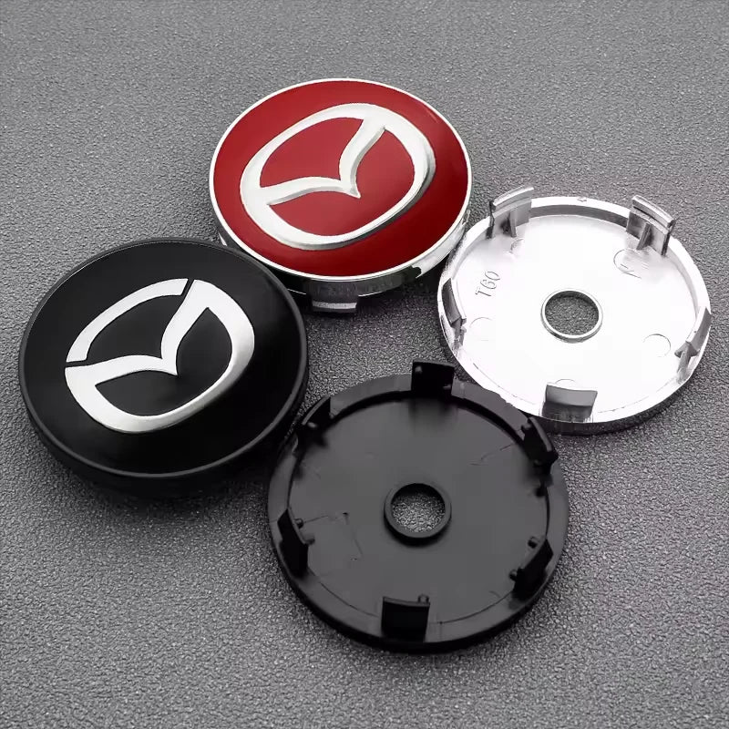 4pcs Mazda Wheel Centre Hub Caps 56/60mm Rim Covers for 2 3 5 6 CX-3 CX-5