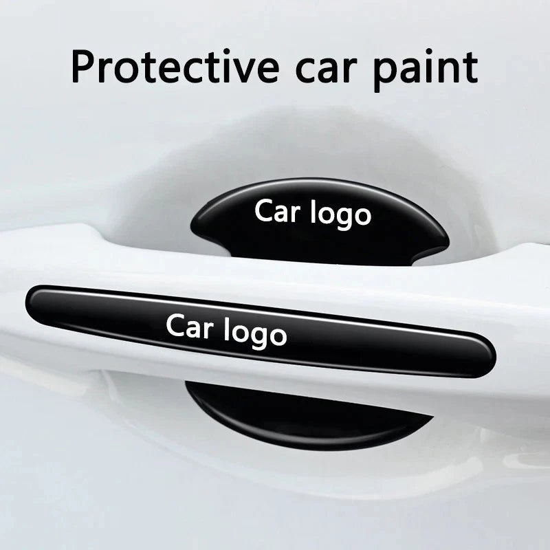 8Pcs Carbon Fiber Door Handle Cup Protectors for Mitsubishi ASX Lancer