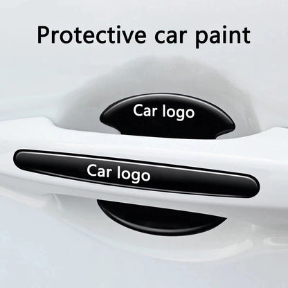 8Pcs Carbon Fiber Door Handle Cup Protectors for Mitsubishi ASX Lancer