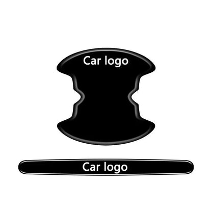 8Pcs Carbon Fiber Door Handle Cup Protectors for Mitsubishi ASX Lancer