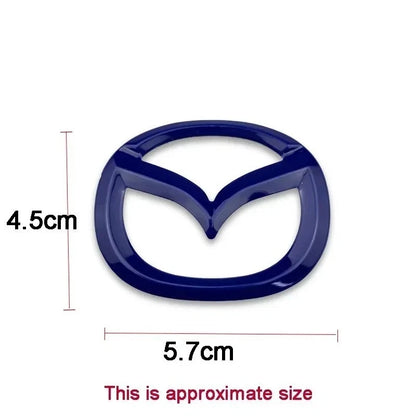 Emblem Badge Steering Wheel Center Chrome Sticker Fit Mazda 2/3/5/6 & CX‑3/CX‑5