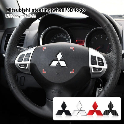 Steering Wheel Chrome Badge Sticker Mitsubishi Outlander ECLIPSE CROSS ASX