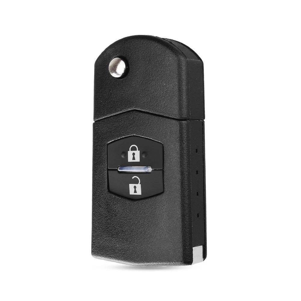 Mazda 2 Button Flip Key Fob Shell Case Uncut Blade for 3 5 6 RX7 RX8 BT-50