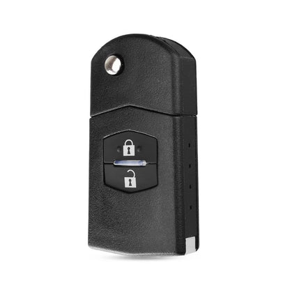 Mazda 2 Button Flip Key Fob Shell Case Uncut Blade for 3 5 6 RX7 RX8 BT-50