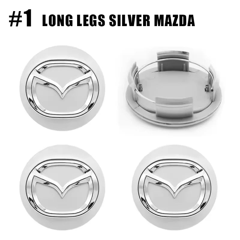 4pcs Mazda Wheel Centre Hub Caps 56/60mm Rim Covers for 2 3 5 6 CX-3 CX-5